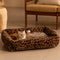 Wildlife Series Cowhide Leopard Print Pet Dog Bed - FUNNYFUZZY