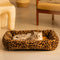 Wildlife Series Cowhide Leopard Print Pet Dog Bed - FUNNYFUZZY