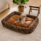 Wildlife Series Cowhide Leopard Print Pet Dog Bed - FUNNYFUZZY