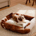 Wildlife Series Cowhide Leopard Print Pet Dog Bed - FUNNYFUZZY