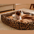 Wildlife Series Cowhide Leopard Print Pet Dog Bed - FUNNYFUZZY