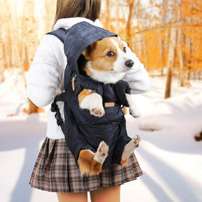 Winter verdickter, warmer, freihändiger, tragbarer Reise-Rucksack für Hunde