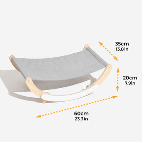 Wooden Elevated Cat Hammock Bed Swing Chair