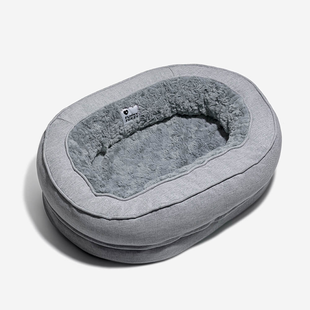 Donut Fluffy Orthopedic Dog Bed for Comfort and Support FunnyFuzzy