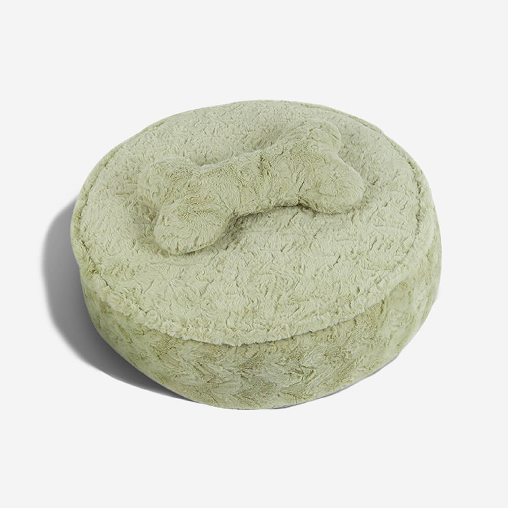 Warming Fluffy Round Cloud Shape Calming Dog Bed