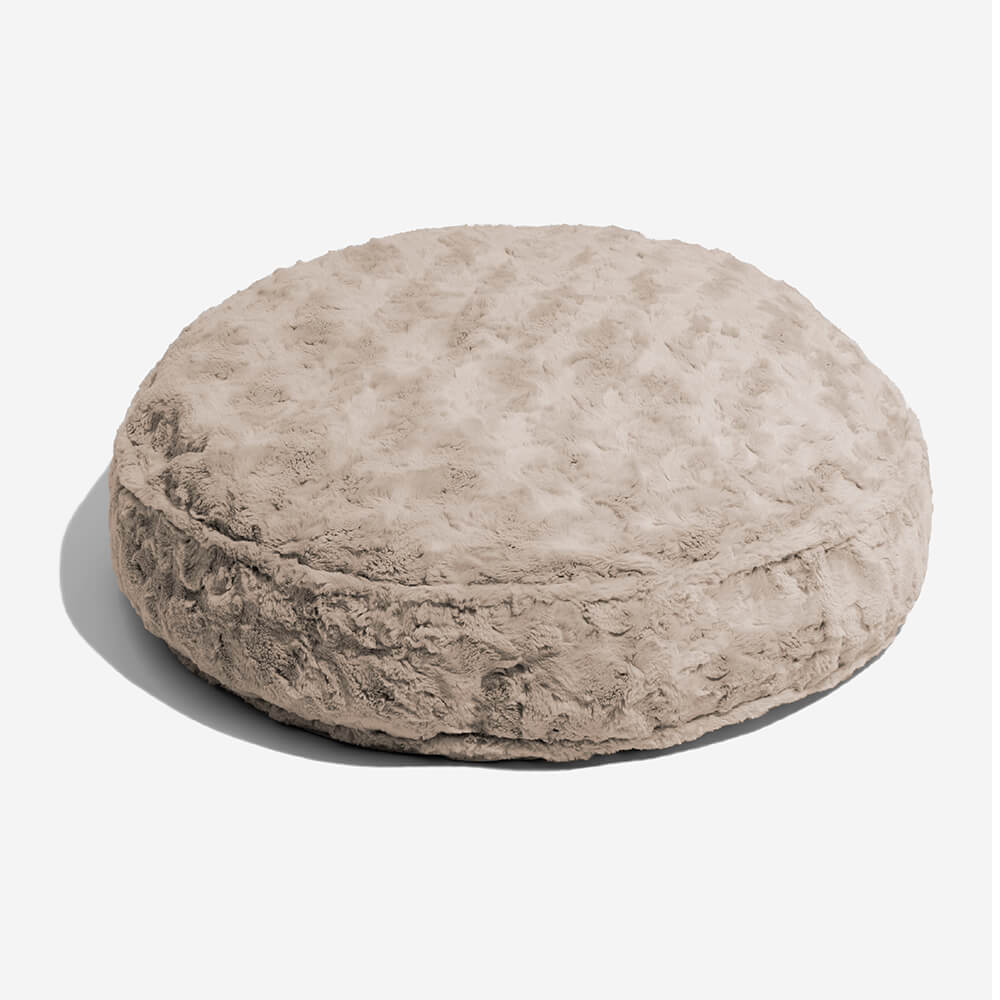 Round fuzzy clearance pillow