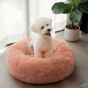 Fuzzy Round Fluffy Hundebett