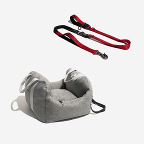 Lit de siège de voiture pour chien de première classe avec laisse multifonction mains libres pour chien avec ceinture de sécurité