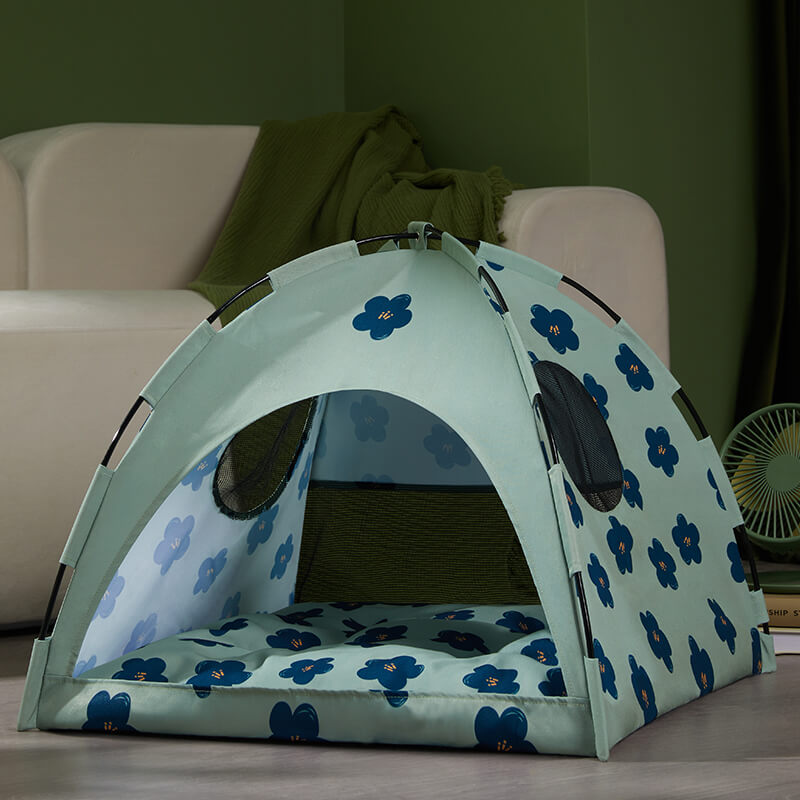 الأزرق زهرة قبة القط خيمة الأليفة خيمة السرير