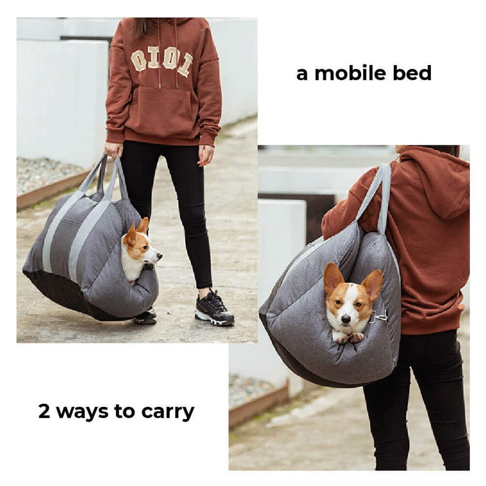 First Class Dog Car Seat Bed With Multifunction Hands Free Dog Leash