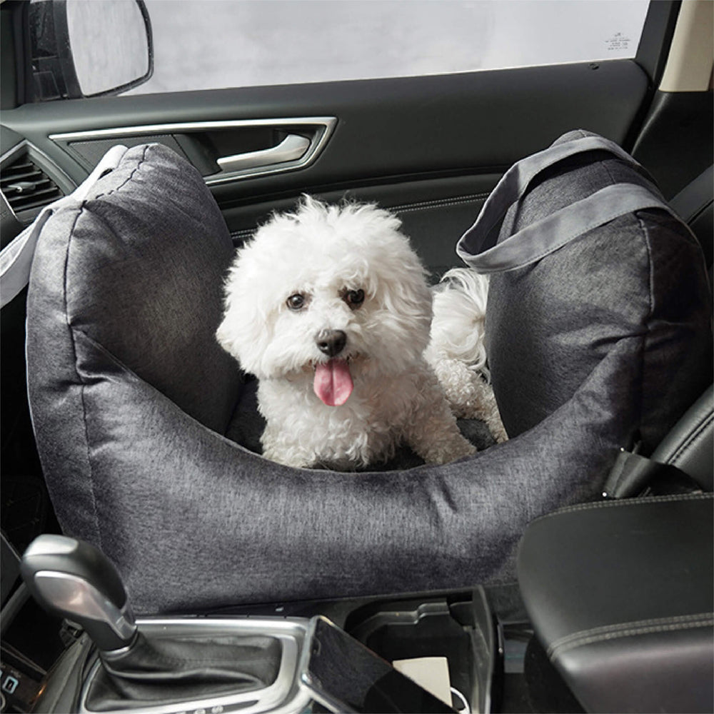 Lit de siège de voiture pour chien de première classe avec laisse