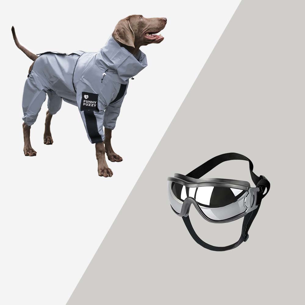 FF Monogram Reflective Dog Raincoat